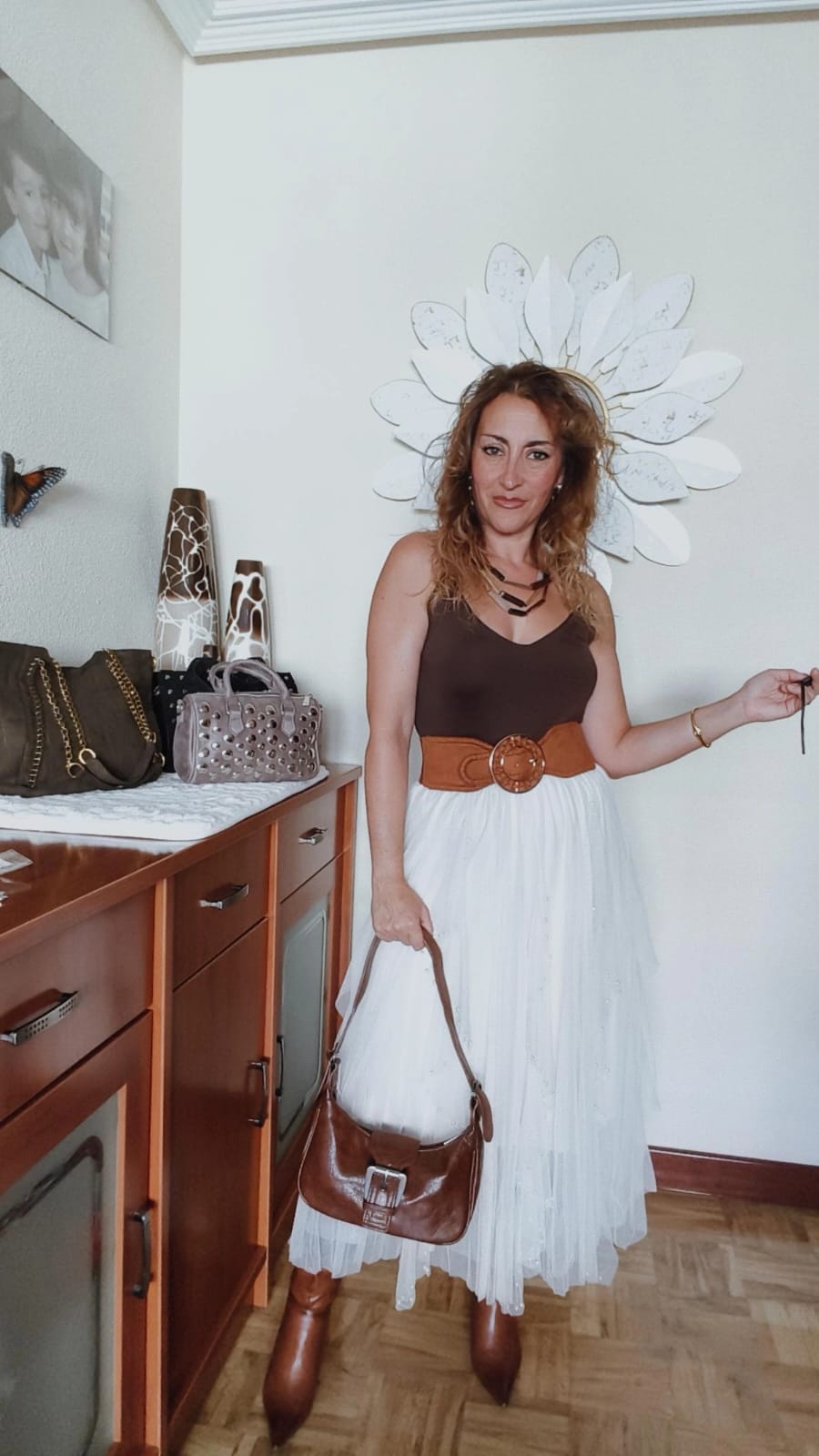 Falda tull beige - Imagen 2