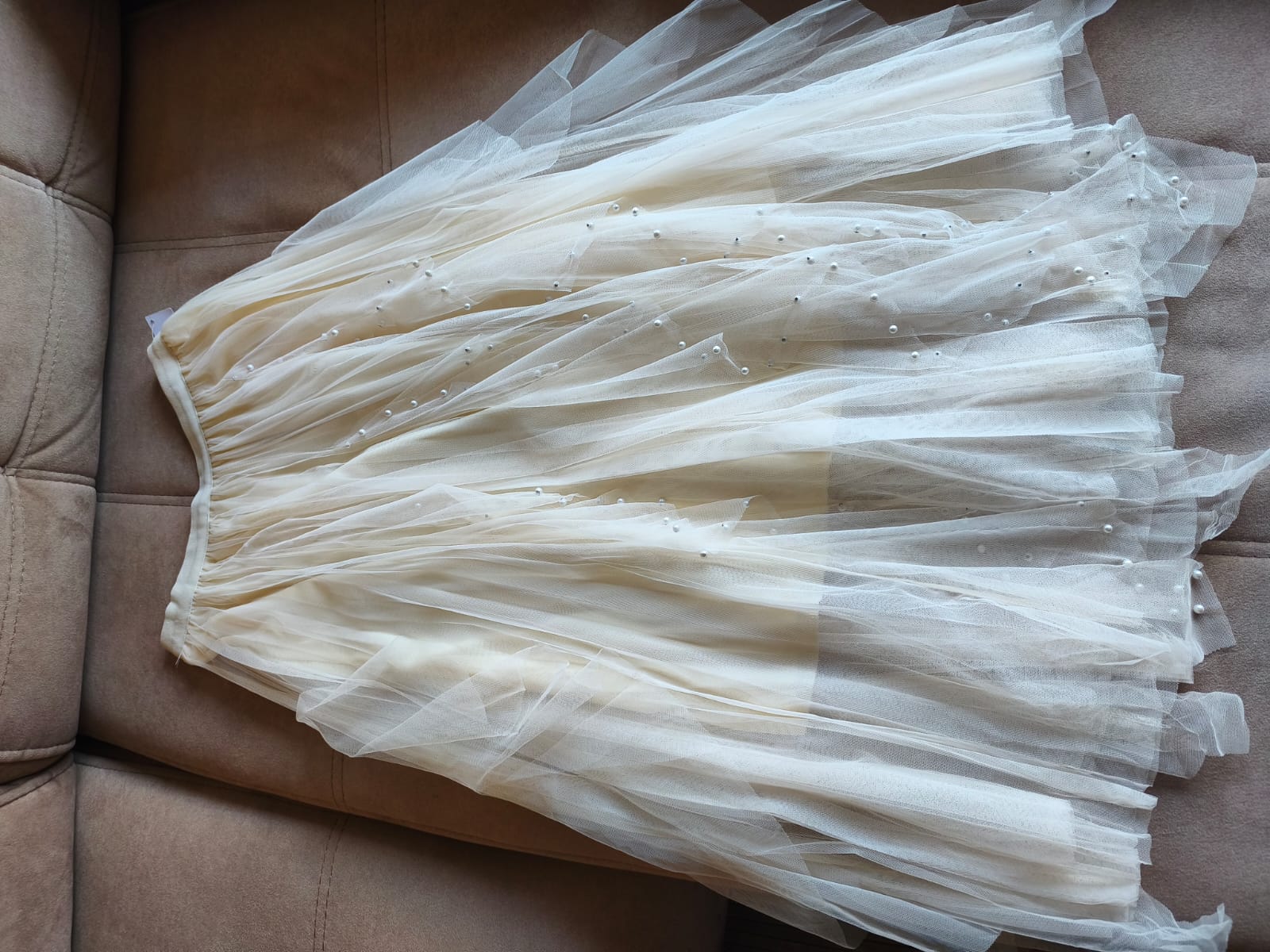 Falda tull beige - Imagen 3