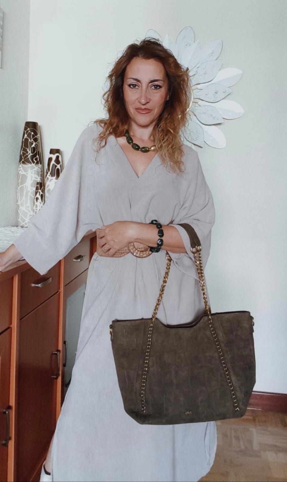 Vestido talla grande topo - Imagen 2