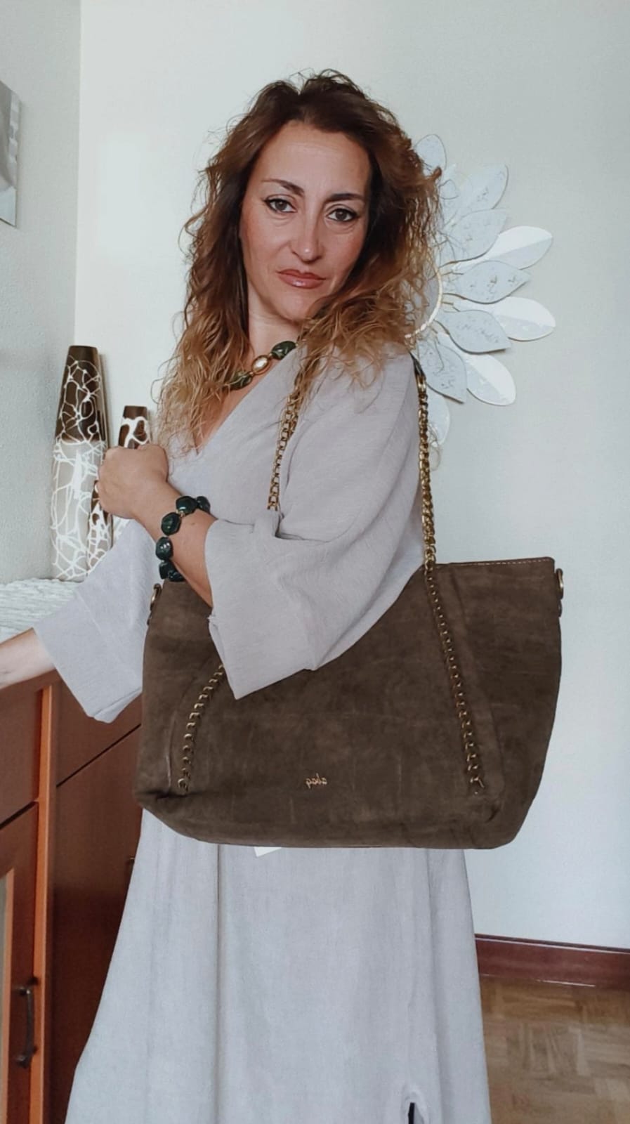 Vestido talla grande topo - Imagen 3