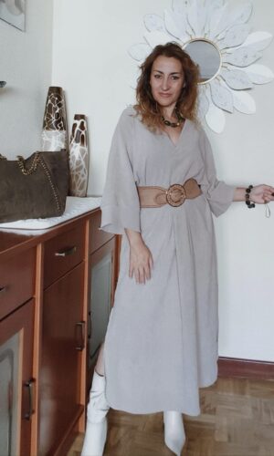 Vestido talla grande topo