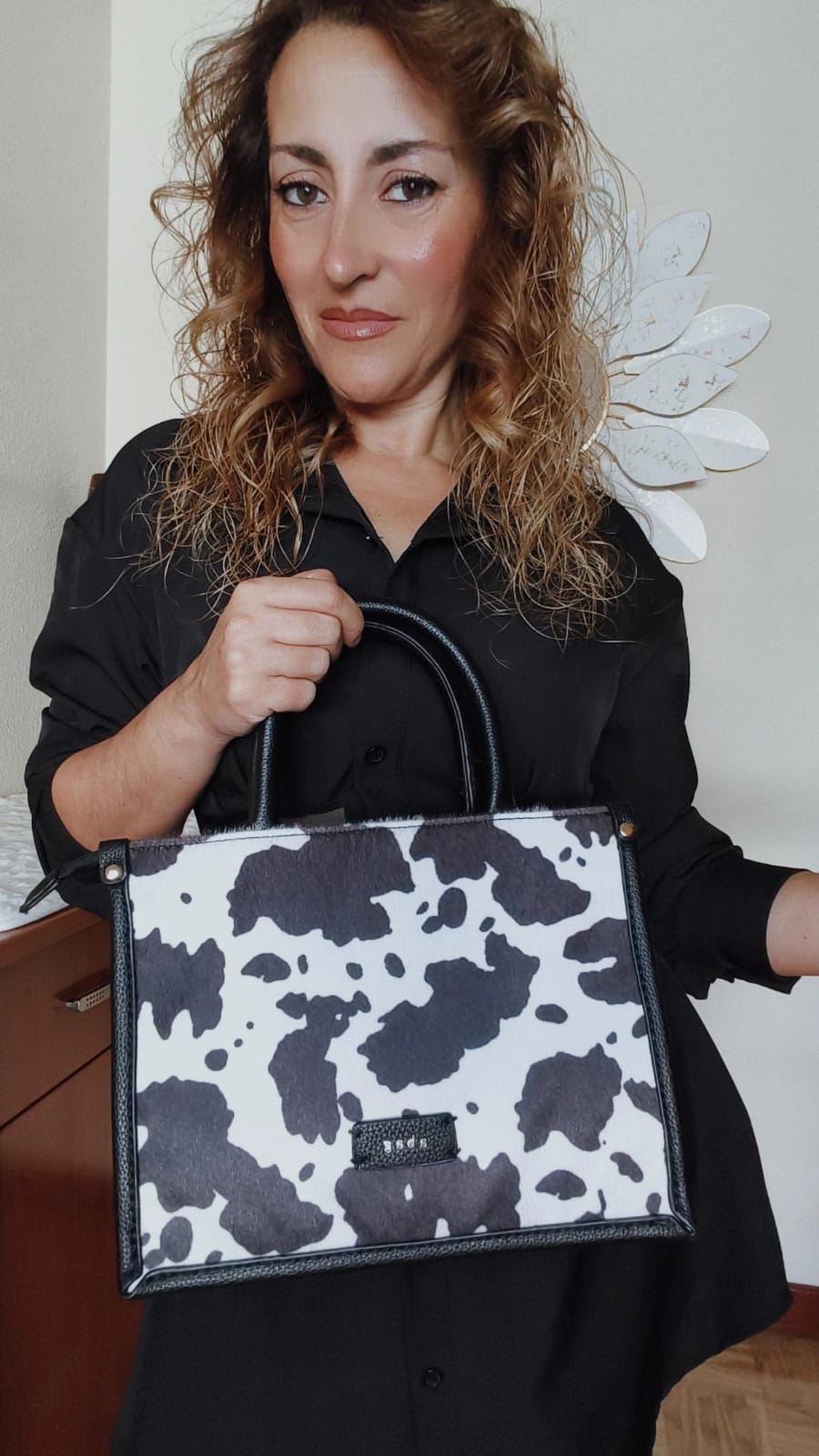 Bolso estampado vaca