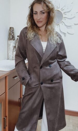 Gabardina antelina chocolate