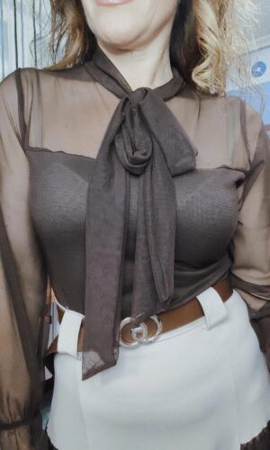 BLUSA TULL CHOCO