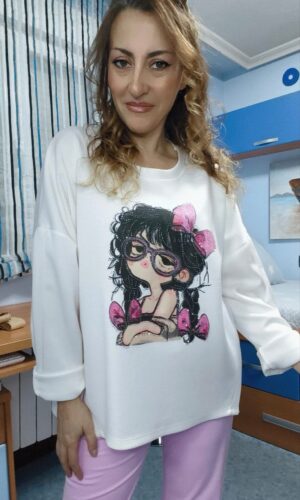 Sudadera muñeca blanca