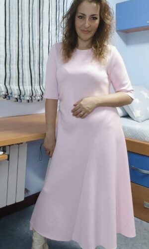 Vestido Milano rosa bebé