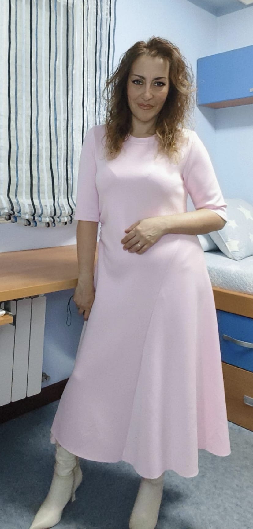 Vestido Milano rosa bebé